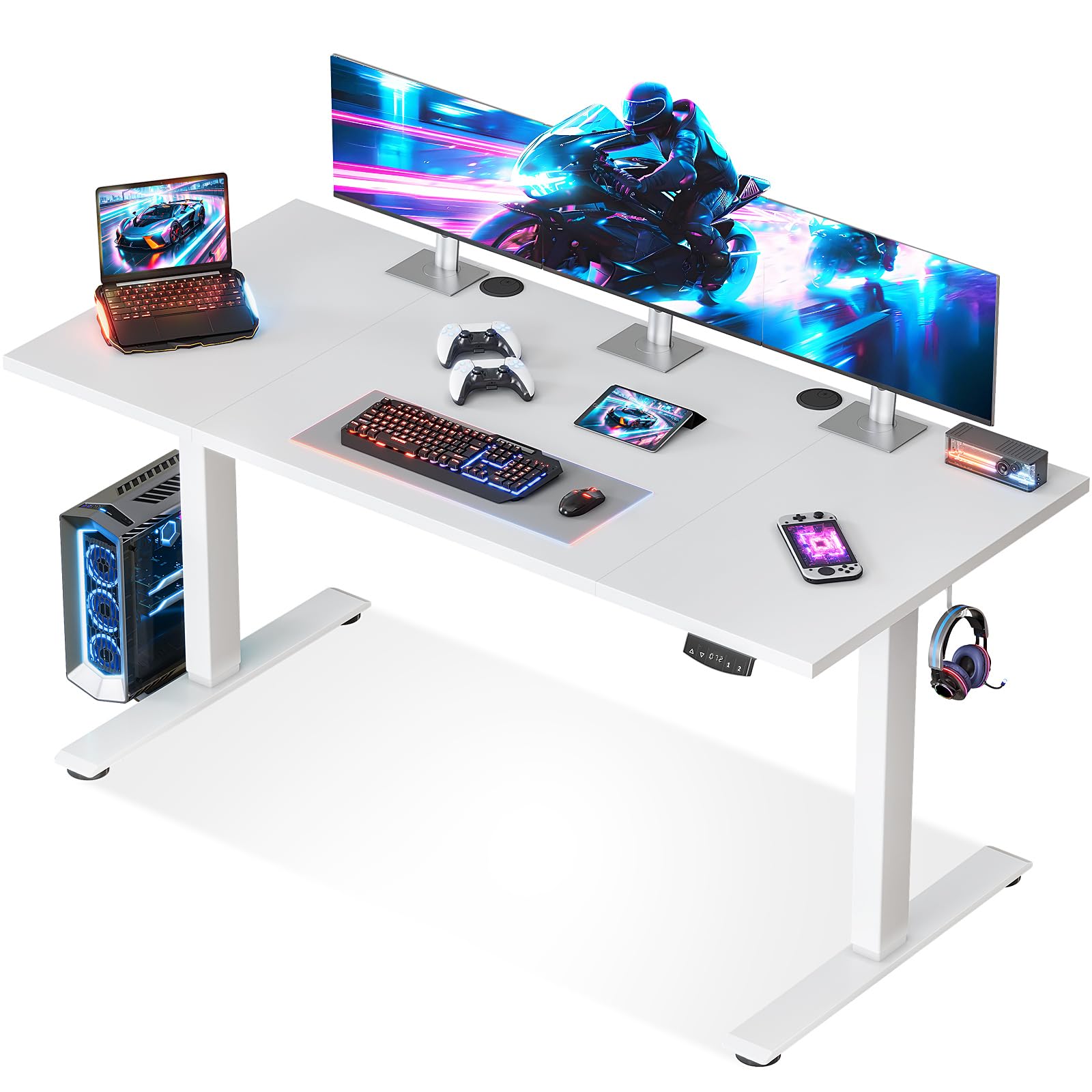 Claiks 昇降デスク 電動 スタンディングデスク 昇降式 テーブル 幅